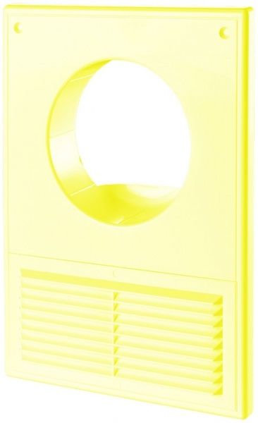 Решетка Домовент ДВ 100Кс пластик желтый 