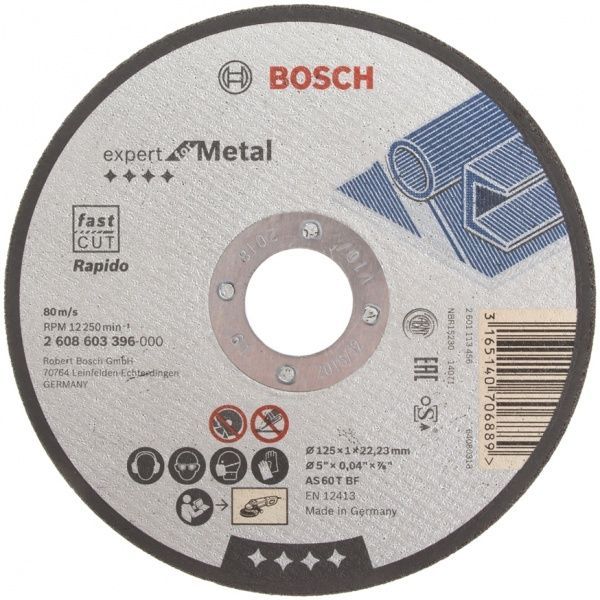 Круг відрізний по металу Bosch  125x1,0x22,2 мм 2608603396