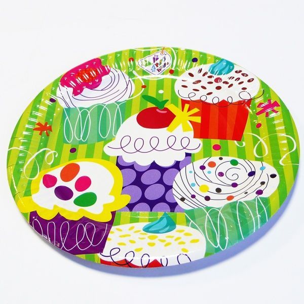 Тарелки бумажные Party House «Кексы» 180 мм 6 шт.