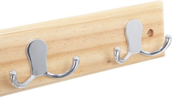 Крючки на планке VI тип 2 хром/сосна