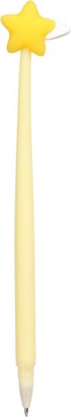 Ручка шариковая Мерцание звезды, желтый 