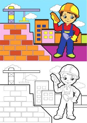 Раскраска «Professions» 4402647021176