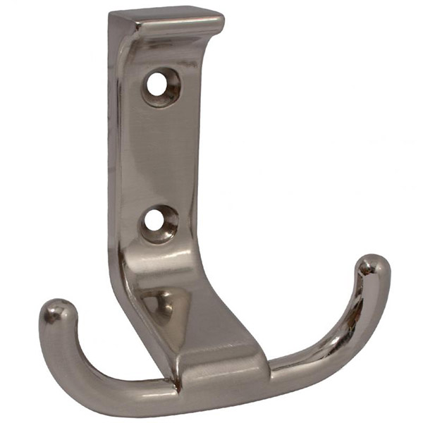 Крючок двойной Arino матовый никель 60948