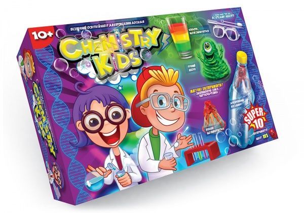 Набор для опытов Danko Toys Chemistry kids укр. (4) в ассортименте CHK-01-01U,02U,03U,0