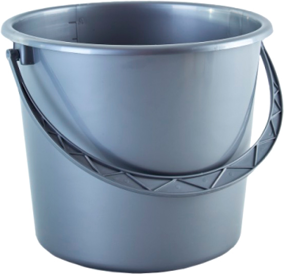 Відро звичайне Алеана кругле 10 л сірий