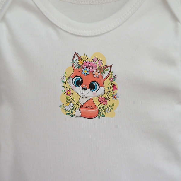 Боди детское для девочки Blanka Лисичка р.68 белый 110154 