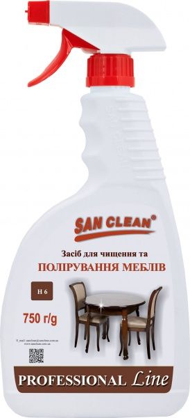 Засіб SAN CLEAN PROF Line для полірування меблів 0,75 л