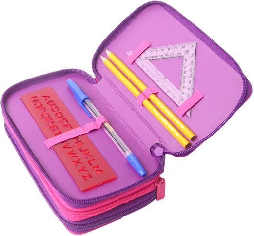 Пенал 31 предмет Triple Butterfly 50021048 Herlitz фіолетовий