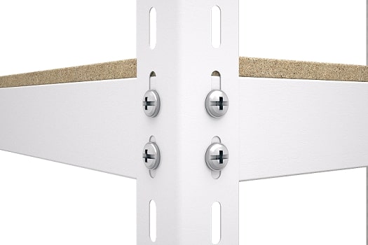 Стелаж металевий Меткас білий 1800x900x500 мм полиця 5 шт. емаль 