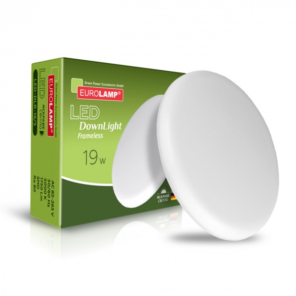 Світильник точковий Eurolamp Frameless Downlight 19 Вт білий LED-DLR-19/5 