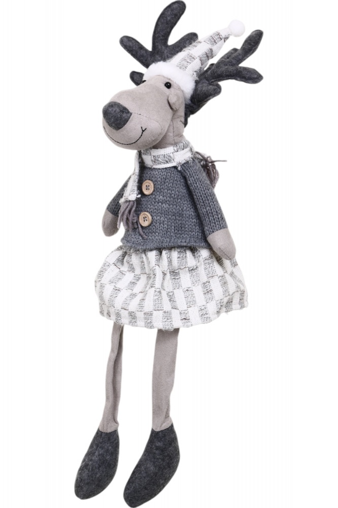 Декорация новогодняя Лось который сидит в ассортименте LF2220029AB 65 см