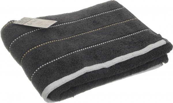 Рушник махровий Aya Tabby 70x140 см графіт La Nuit 