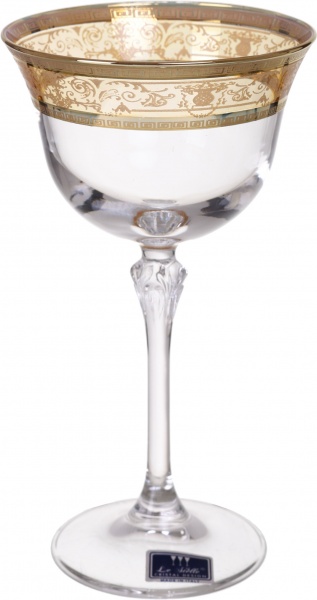 Набор бокалов для шампанского Ludovica Melania Gold широкий 230 мл 6 шт. Vema 