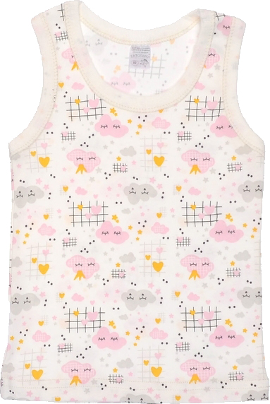 Майка для девочек для девочек Татошка р.116 белый с рисунком 2505228хм 