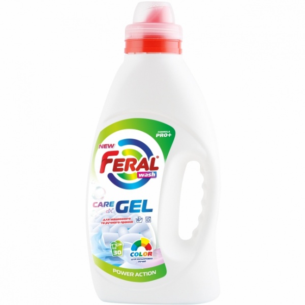 Гель для машинной и ручной стирки Feral для цветных вещей 1,5 л 