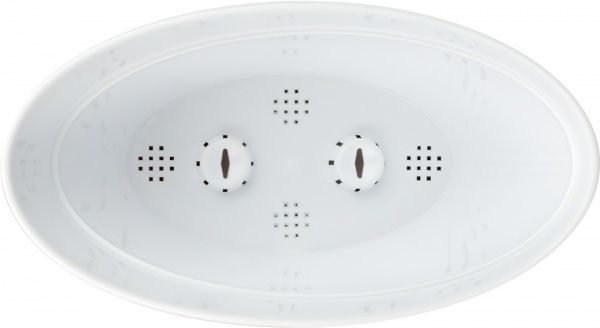 Горщик пластиковий Santino Calipso овальний 4,2л димчастий/білий (K1 SAD-ALB) 