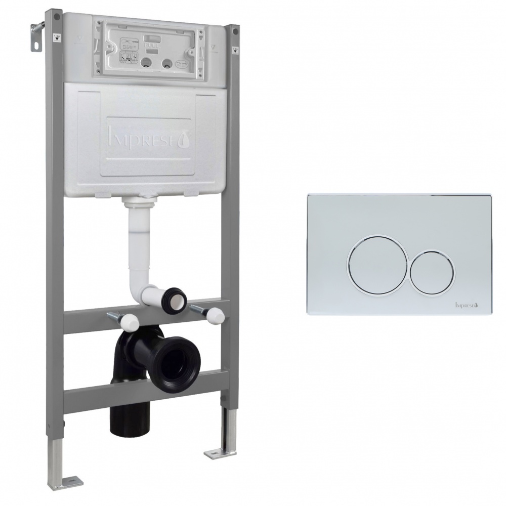 Комплект инсталляции Imprese i-FRAME, клавиша хром i7116PC