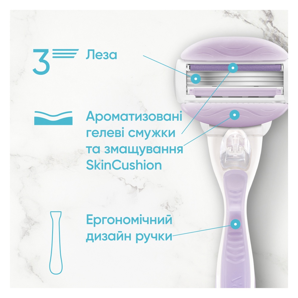 Сменный картридж Gillette Venus ComfortGlide Breeze 6 шт. + чехол для лезвий 1 шт.