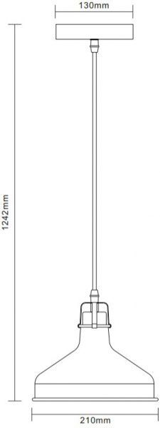 Подвес Camelion Amsterdam PL-425M С73 1x60 Вт E27 медь/серый 