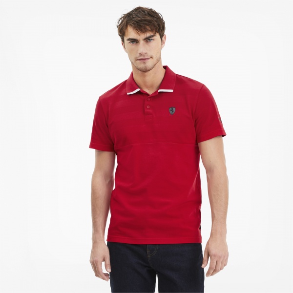 Поло Puma Ferrari Striped Polo 59612302 р.S червоний