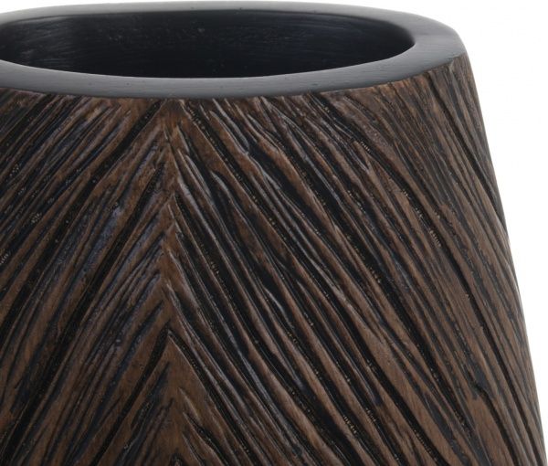 Ваза полирезиновая коричневая Браун 16х10х34 см