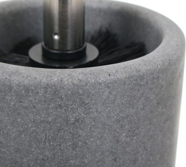 Йоржик для унітаза Luna raimond чорний із сірою колбою