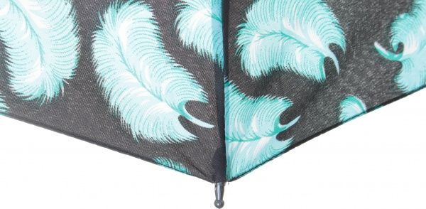 Парасолька Пір'я, складна, півавтомат бірюзовий 