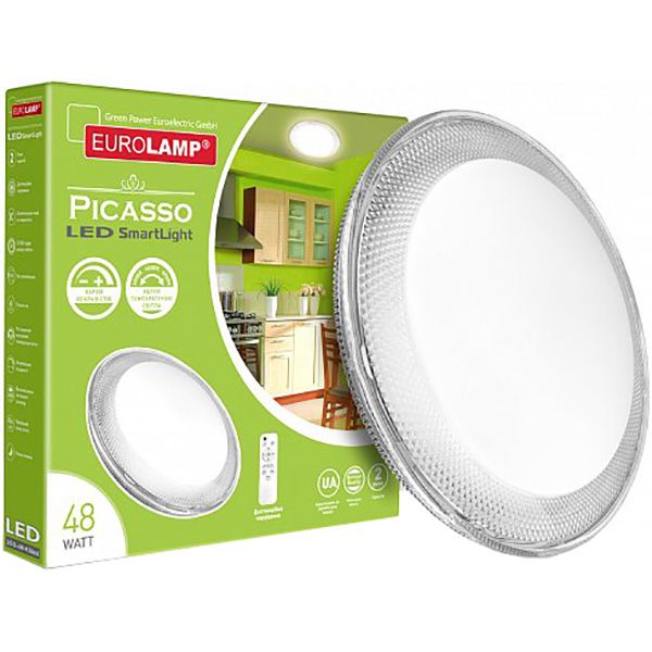 Світильник світлодіодний Eurolamp Smart Light Picasso із пультом ДК 48 Вт білий 3000-6000 К 