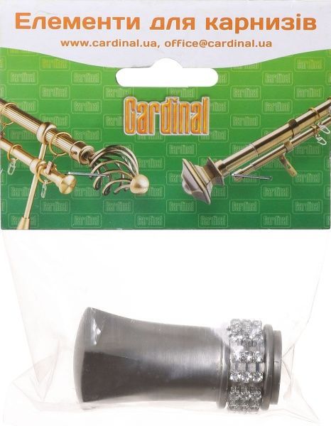 Наконечник Cardinal Плутон наборной d16 мм сатин никель 