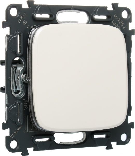Выключатель одноклавишный Legrand Allure без подсветки 10 А 250В кремовый 752801