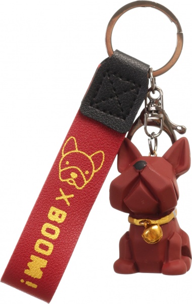 Брелок Бульдог красный