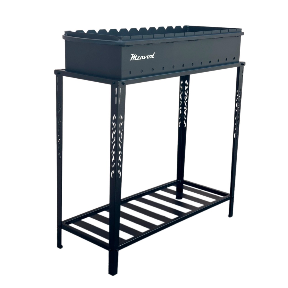 Мангал Metalzavod с разборной дровницей на 12 шампуров 4 мм