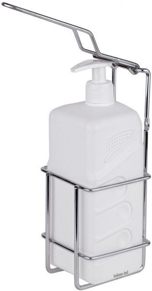 Дозатор Tekno-Tel ліктьовий 1л 9,4x10x25 см хром