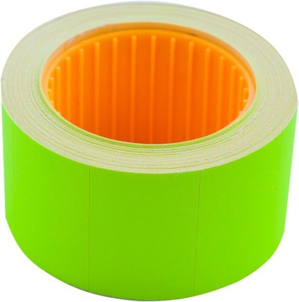 Ценник 26x16 прямоугольный 128 метров 800 шт. 6 роликов желтый 