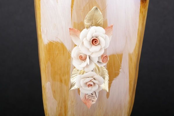 Ваза стеклянная орех Tulipano 23х23х40 см White cristal