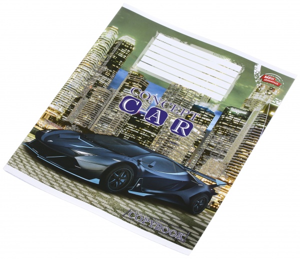 Тетрадь школьная с глитером 12 листов в клеточку в ассортименте Мечты сбываются