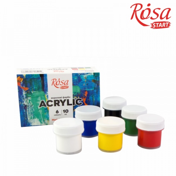 Акрил для декору Color 6 x 10 мл Rosa Start