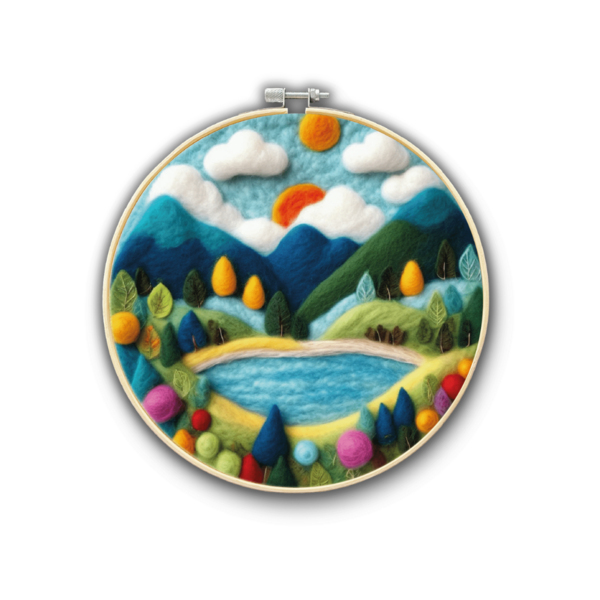 Набор для валяния картины из шерсти Сказка горного края Brushme