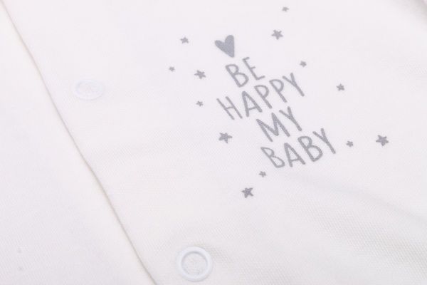 Комбинезон унисекс Bambinelli Be Happy Кмб304-2 р.62 молочный 