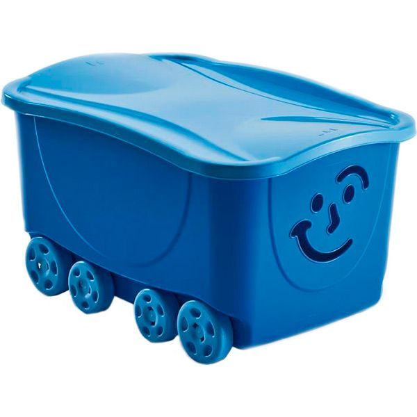 Контейнер для зберігання іграшок Mazzei 5584 MZ «Посмішка» 47,5 л блакитний 320x580x390 мм
