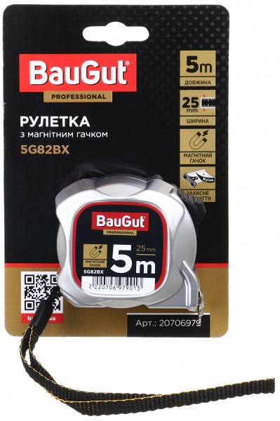 Рулетка BauGut с магнитами 5G82BX 5 м x 25 мм