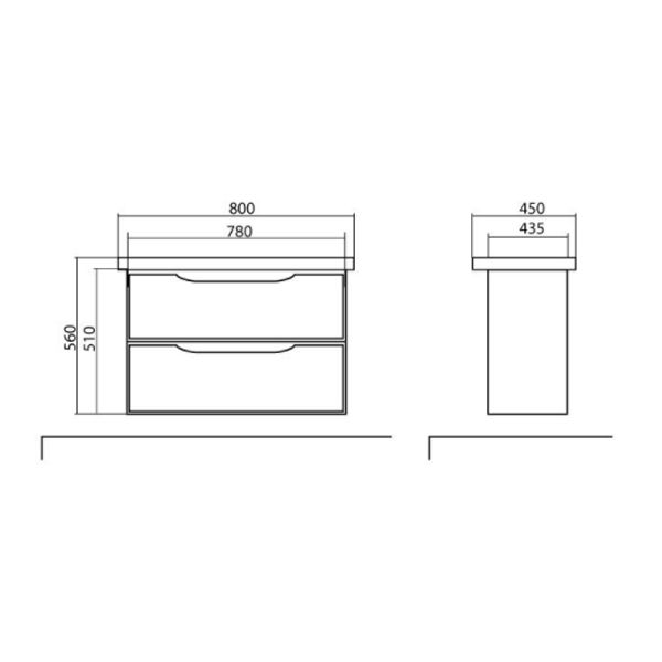 Тумба с умывальником Аква-Родос Венеция 80 см City 80 см консольная