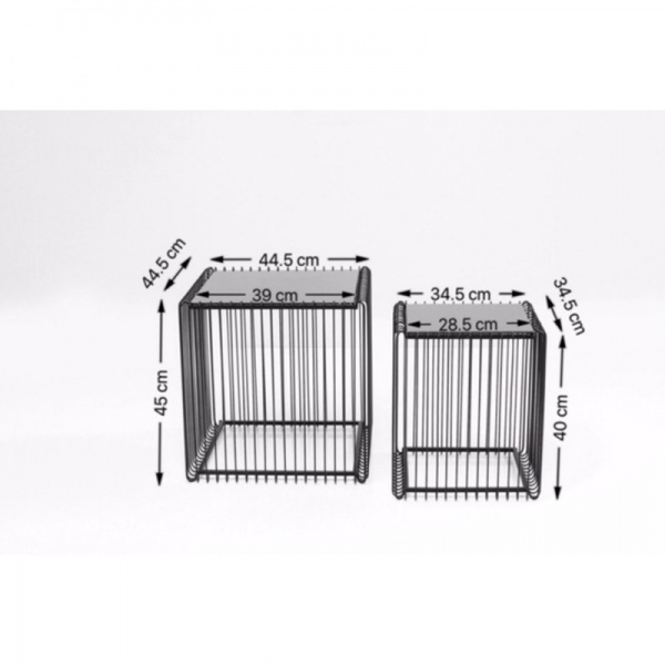 Стол декоративный KARE Design Wire square 57x28x28 см 