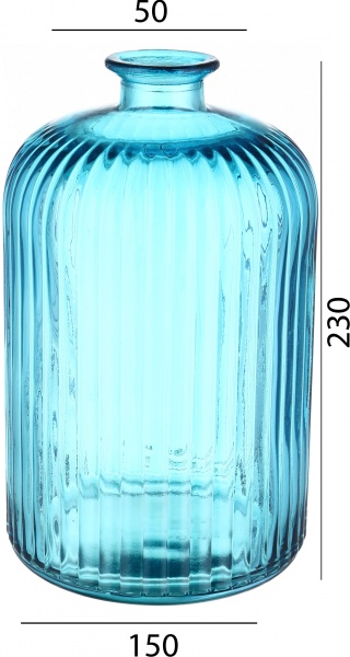 Ваза скляна San Miguel Daroca 23 см небесно-блакитна 