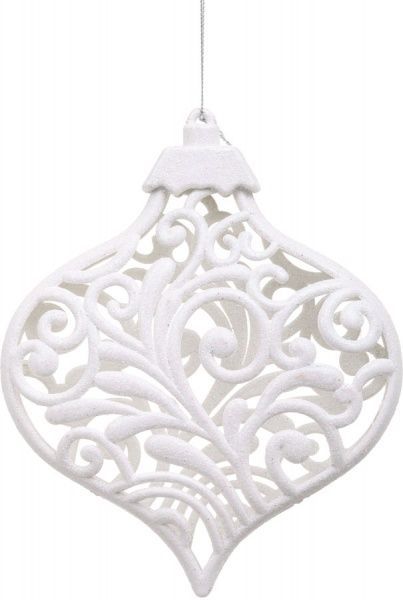 Ялинкова іграшка Дзига ажурна SD21-1418W 15 см 