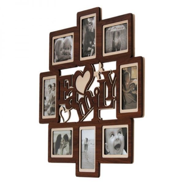 Рамка для фото 68х60 F А ДВП, темне дерево 10x15 см коричневий 