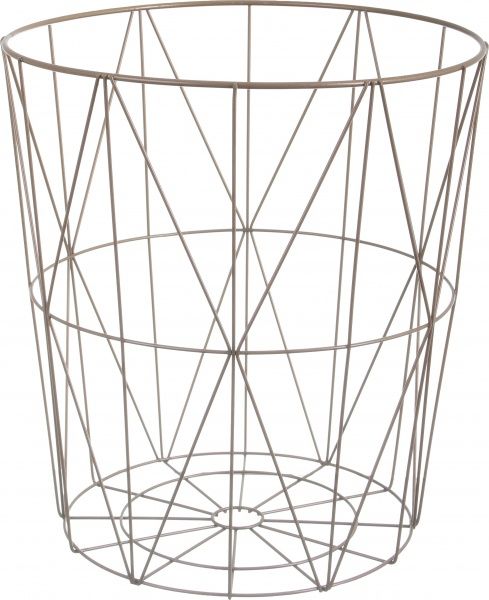 Стіл-кошик Сканді 40х40х42 см білий з золотим 