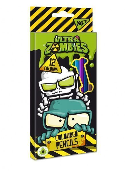 Олівці кольорові Zombie 12 шт. 290584 YES