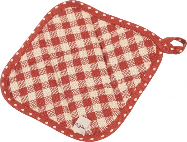 Прихватка Lucy Бордо клітинка 20x20 см червоний La Nuit 