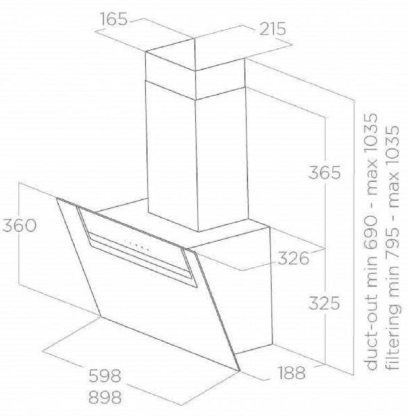 Витяжка Elica SHEEN-S BL/A/60